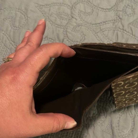 Celine Monogram Canvas Leather Interior Double Sided Snap Wallet - Picture 5 of 8